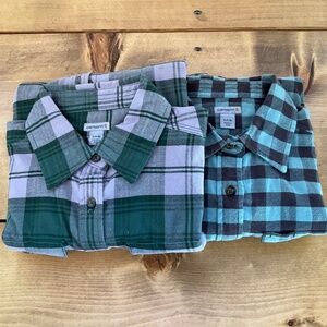 CARHARTT WOMENS HEAVY COTTON FLANNEL SHIRT BUNDLE OF 2 Size Small EUC